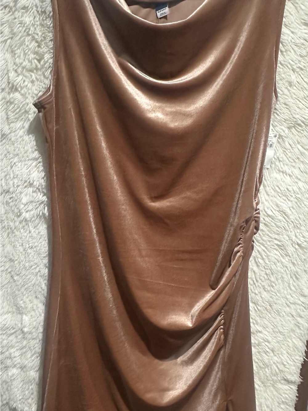 Old Navy Off-the-Shoulder Ruched Velvet Mini Dress